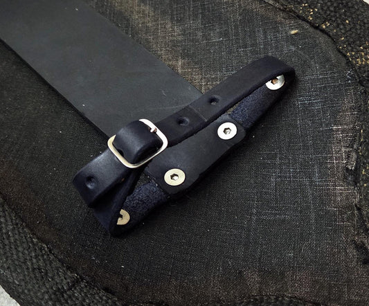 Black Hessian Hungarian Shield with Leather Handle