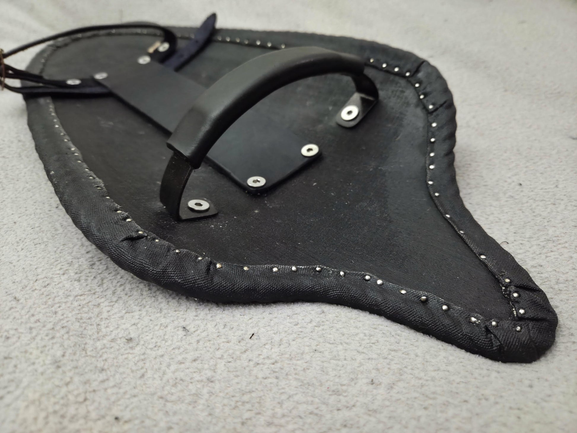 Black Hungarian Shield with Metal Handle