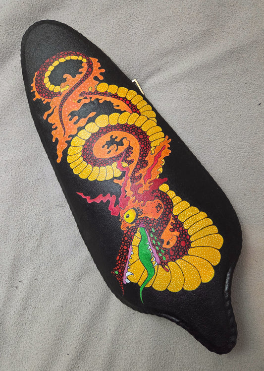 painting of lambton worm on hungarian shield