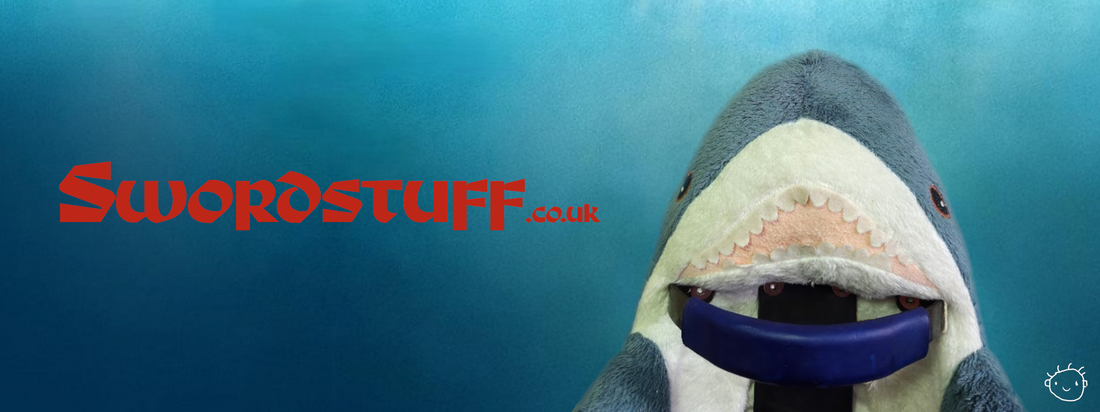 shark hungarin shield with swordstuff.co.uk text